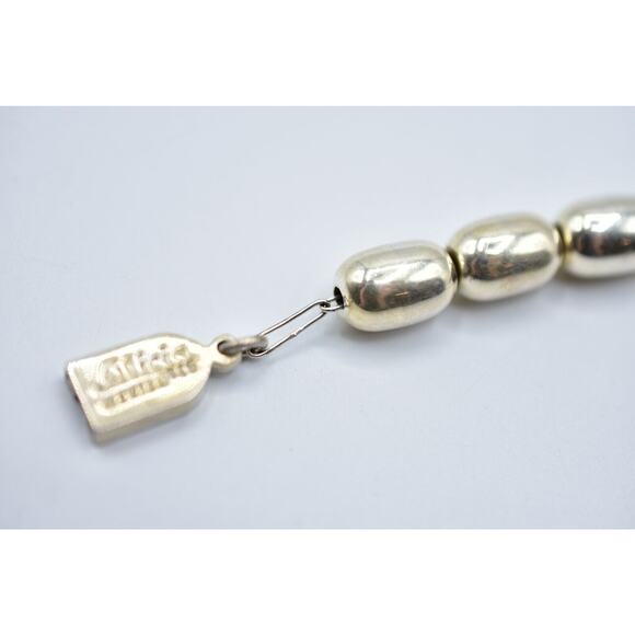 Vintage Alicia Bracelet Sterling Silver 925 Beaded 22.64 Gram Mexico Signed Bin4 - Picture 10 of 11